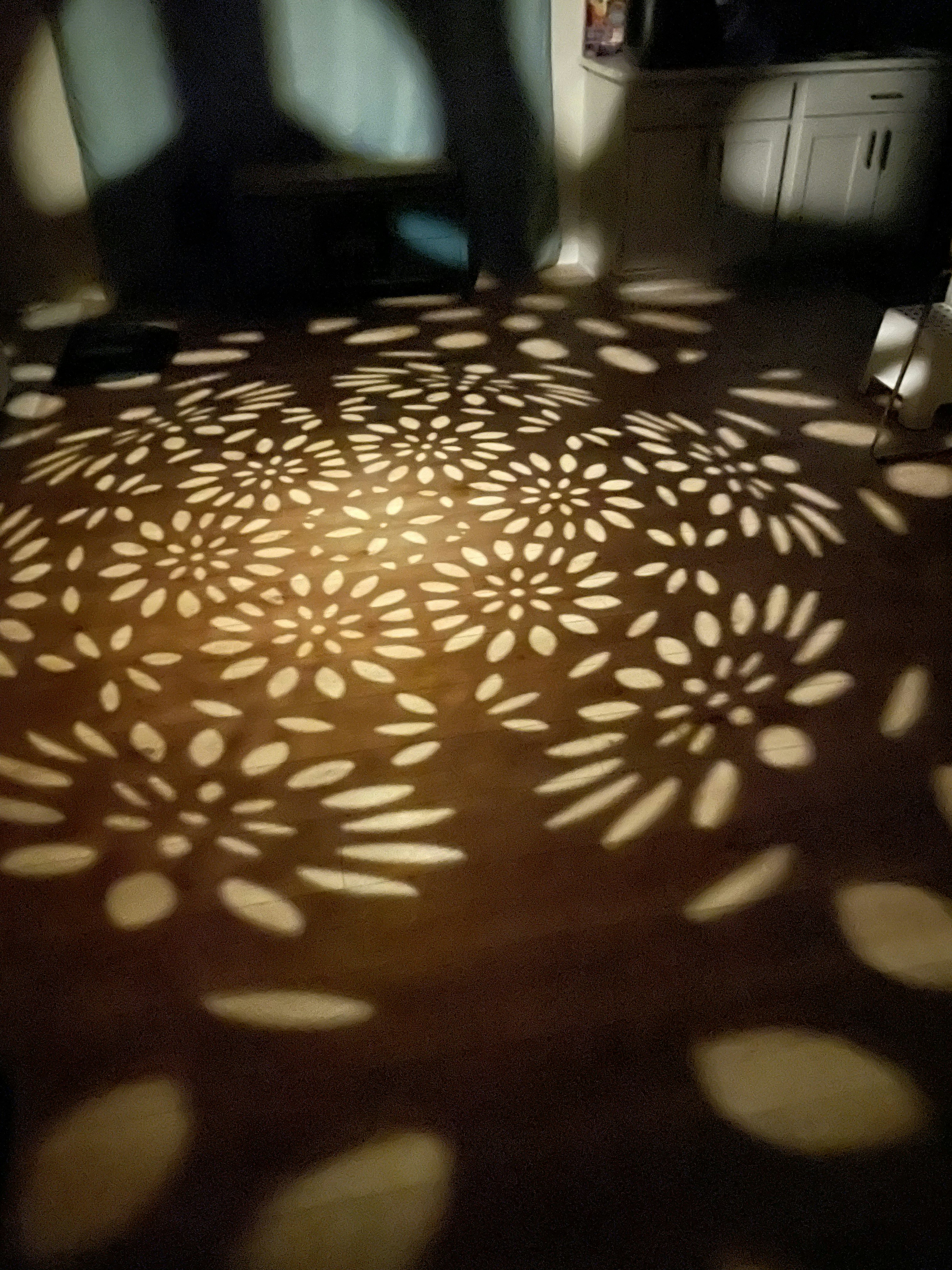 L’ombre d’une personne debout dans une pièce