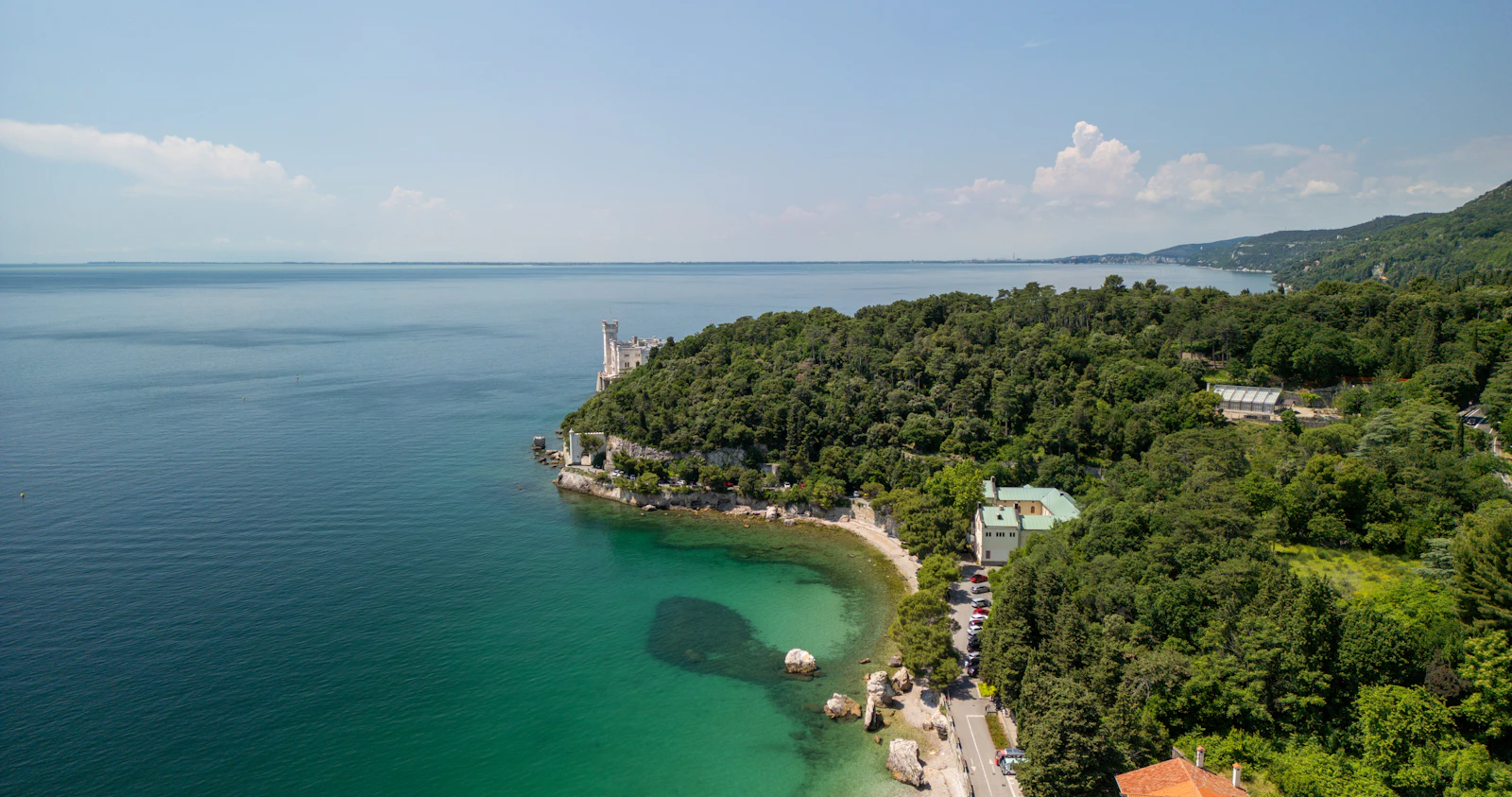 Miramare Castle and Grignano on the Gulf of Trieste
