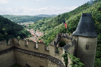 A view of a castle from a high point of view