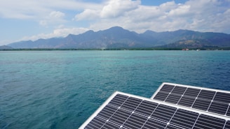 A solar panel on the side of a boat