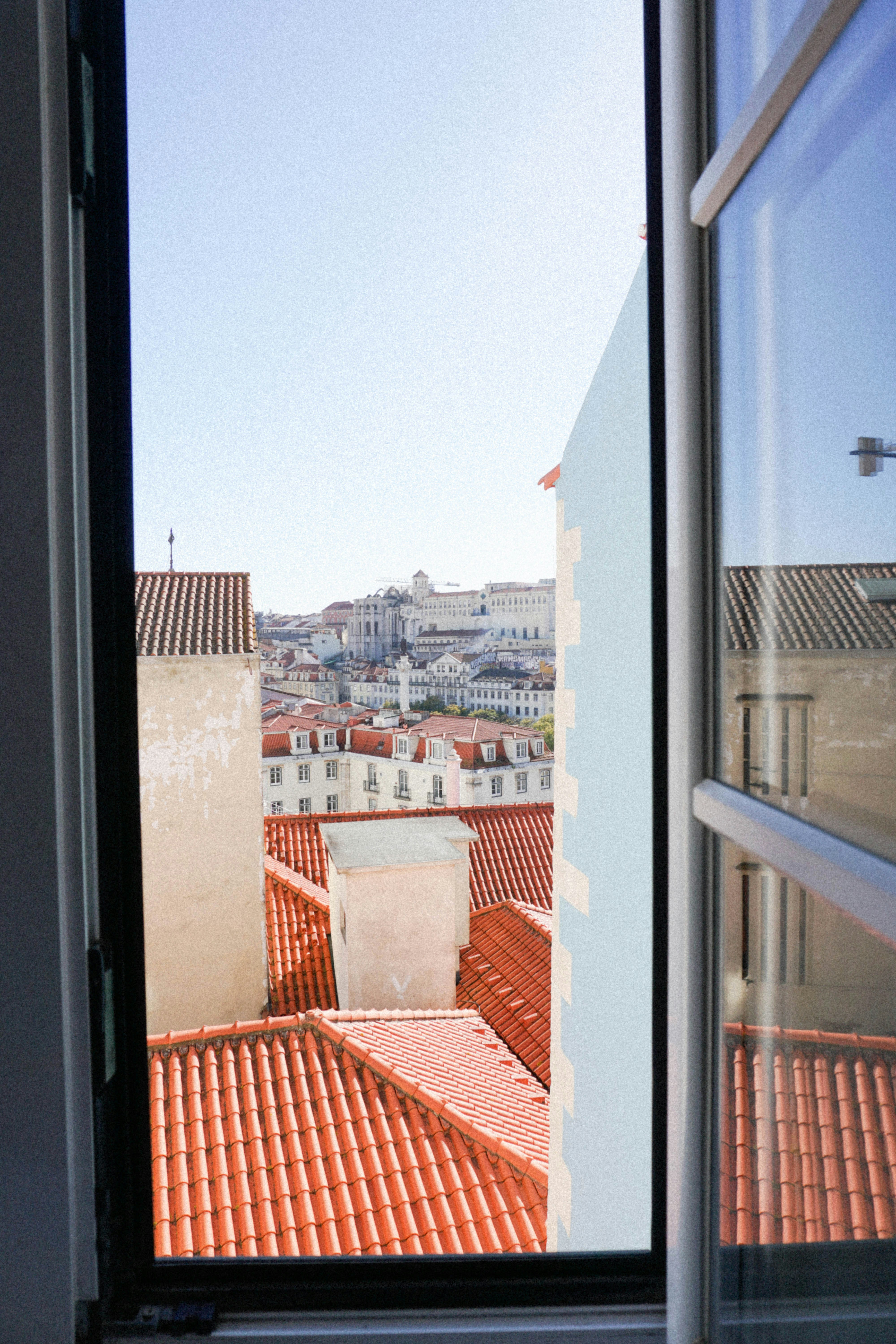 A view of a city from a window