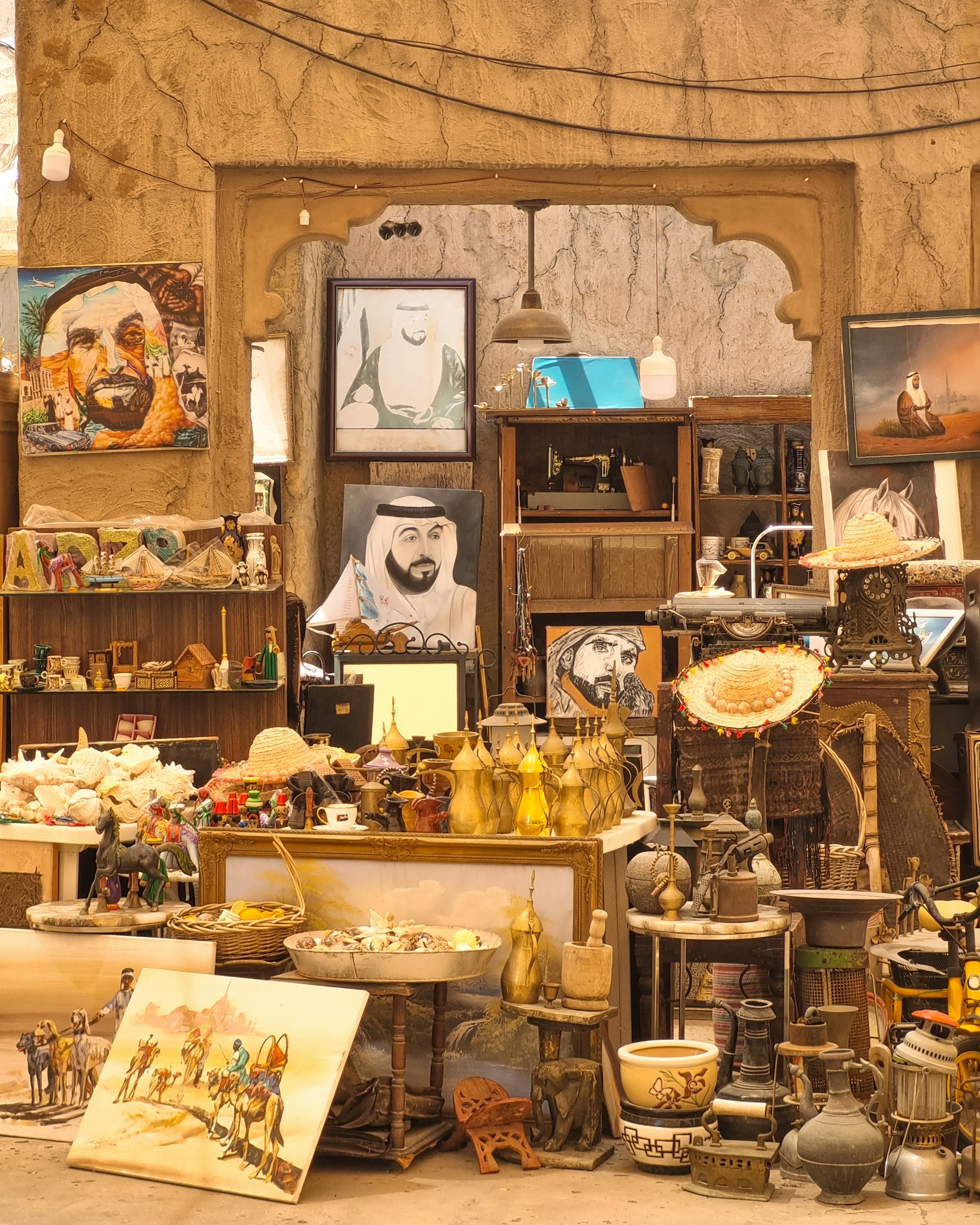 A room filled with lots of art and antiques