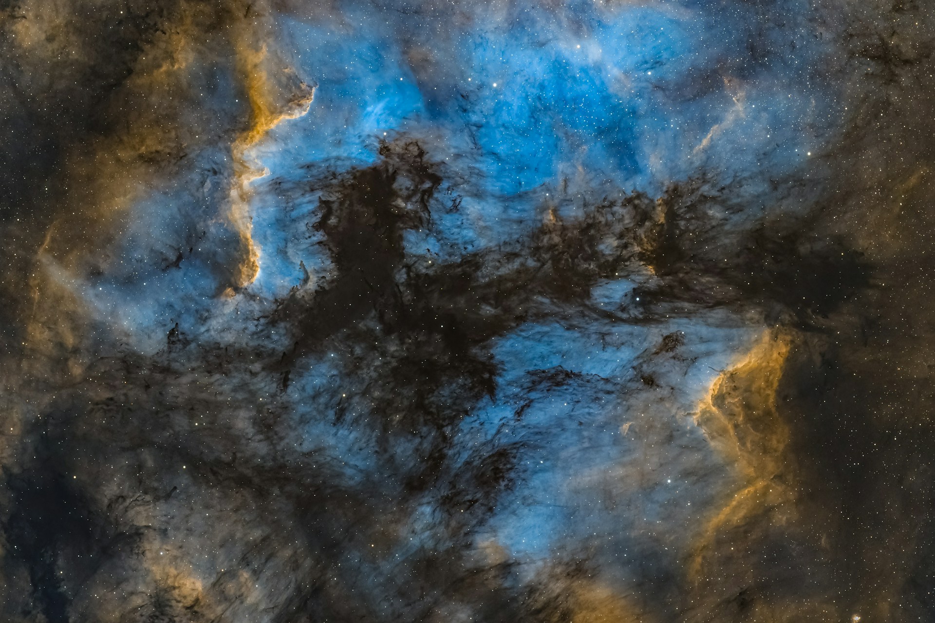 A close up of a star formation in space