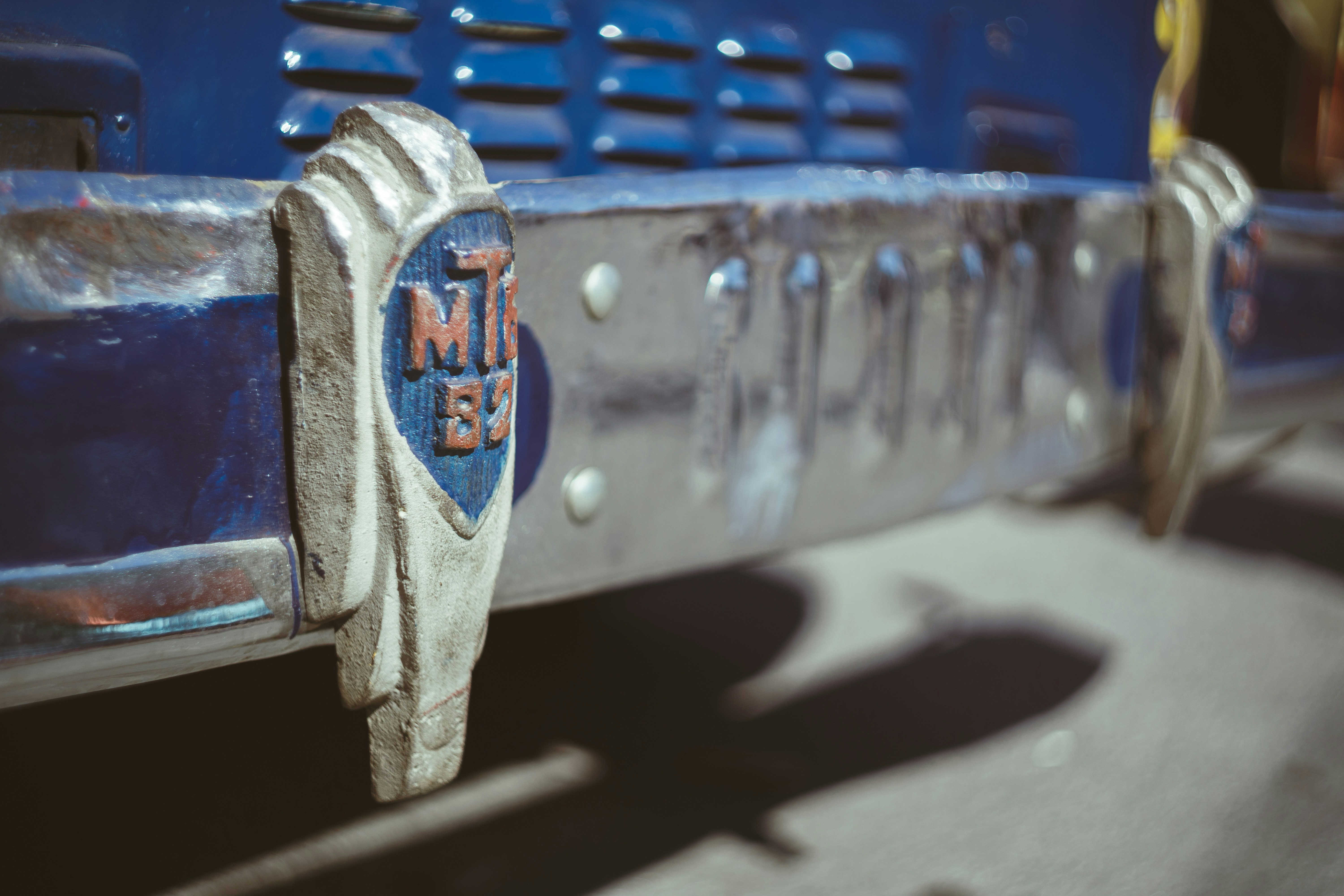 消防車の前部のクローズアップ