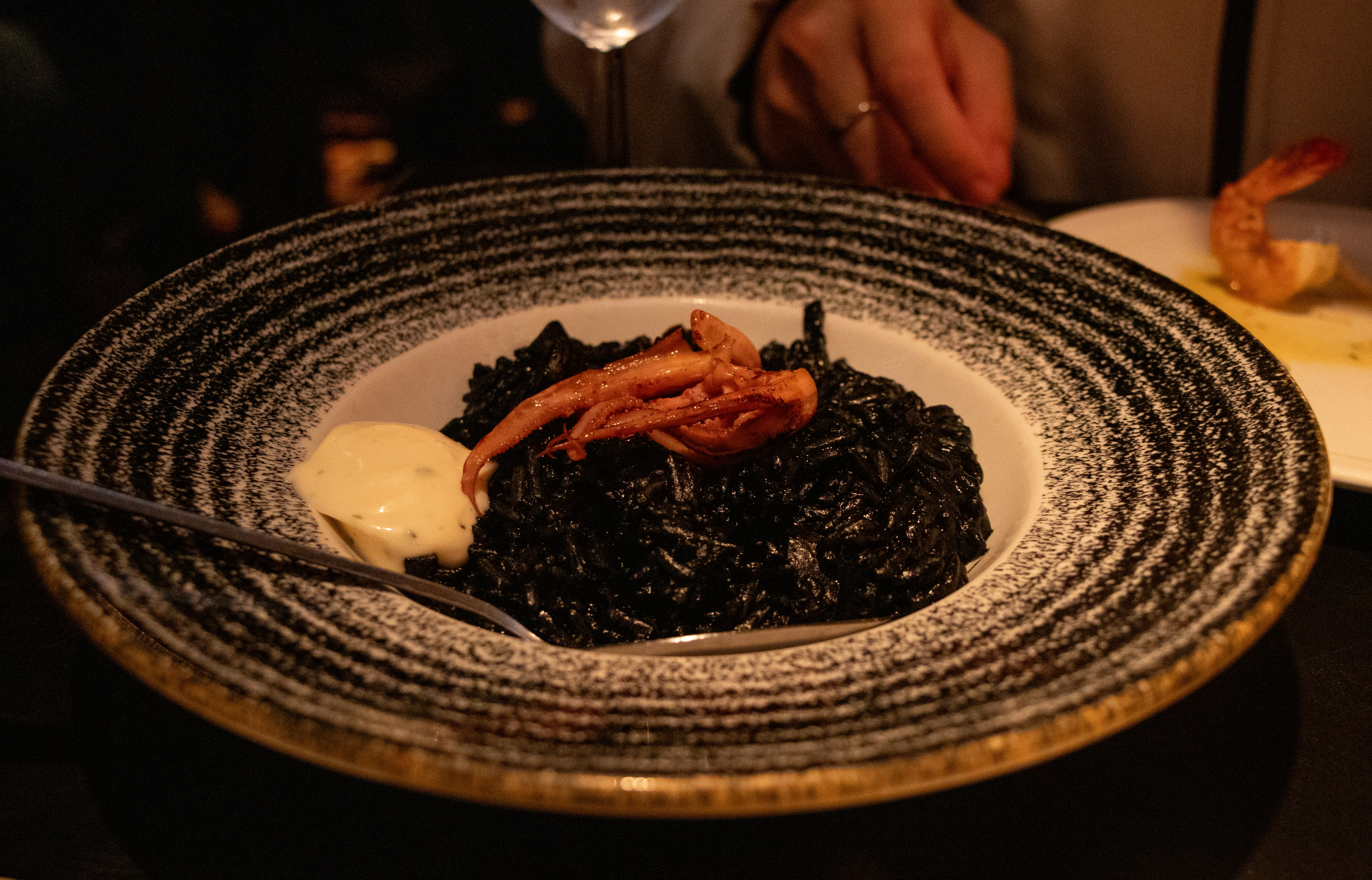 Black Rice with Shrimp and Bacon