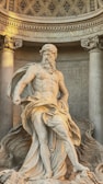 A statue of a man with a beard and a beard