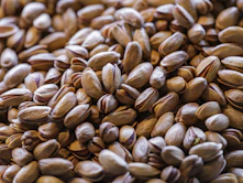 A close up of a pile of nuts