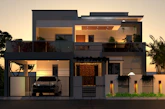 A car is parked in front of a house