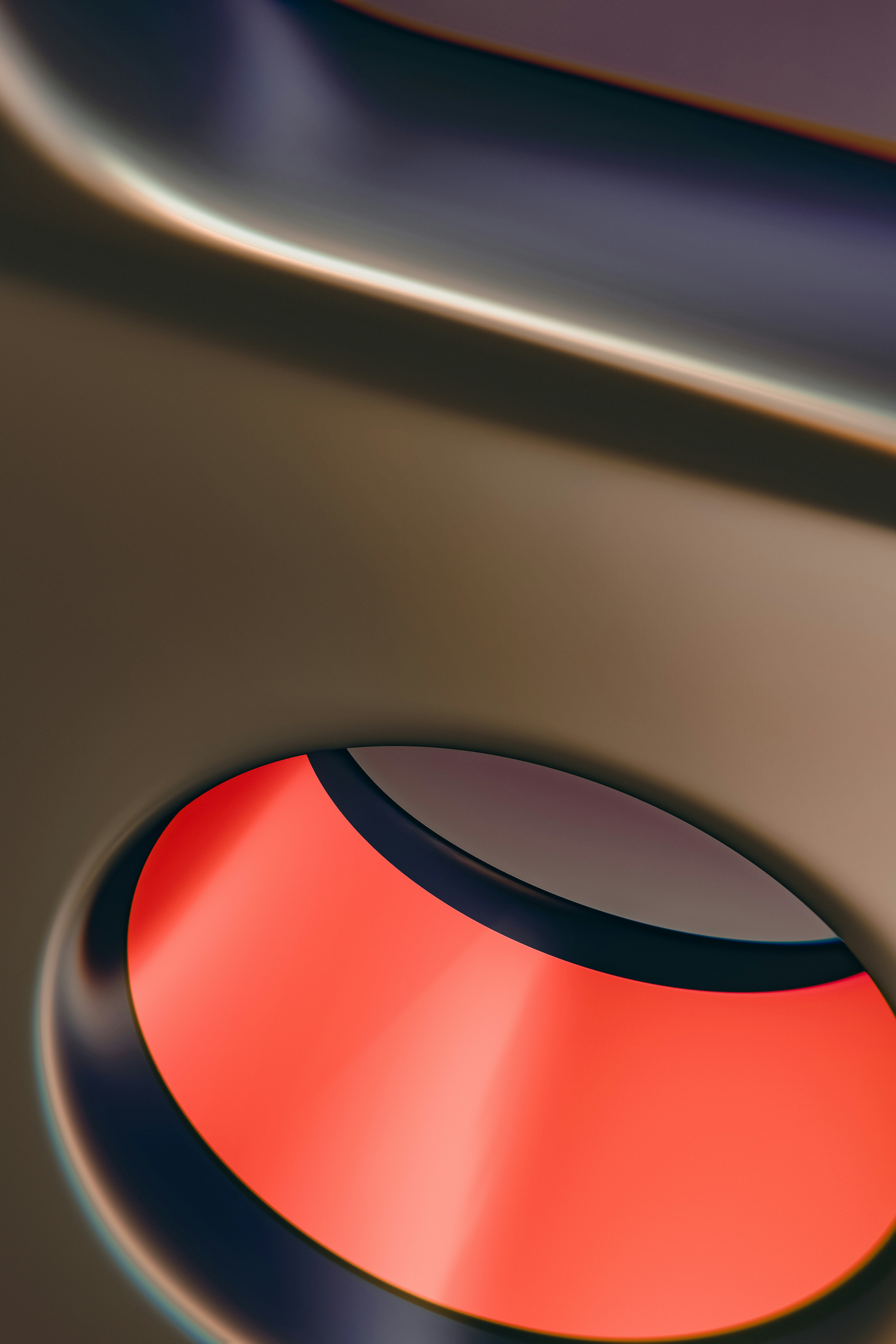 A close up of a red and black object