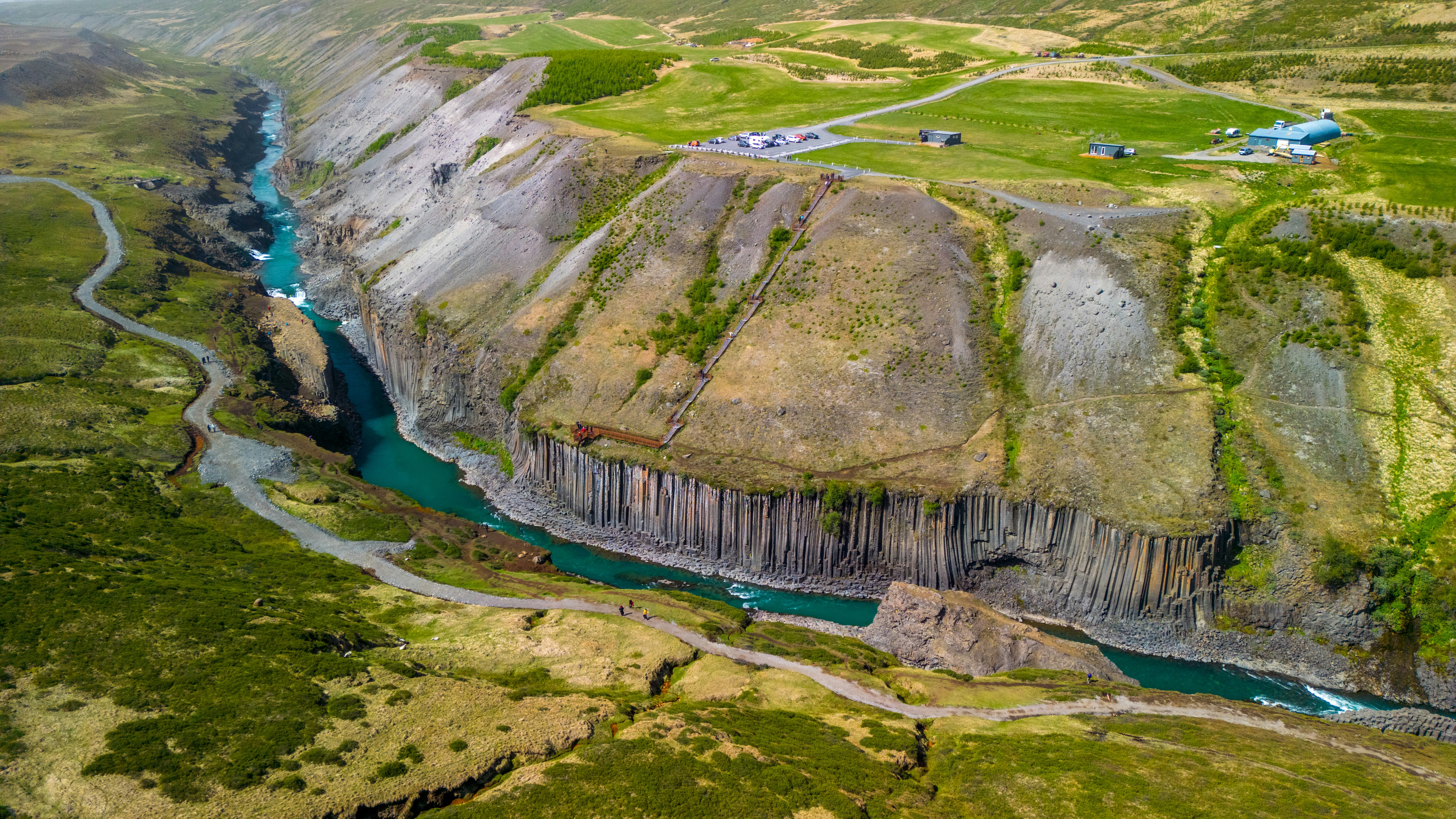 Iceland's best rock stack canyon with a glacial river running through. See my YouTube Video "Volcanoes & Horse Fights | Iceland" by "Ed Wingate" to see footage of this photo location.