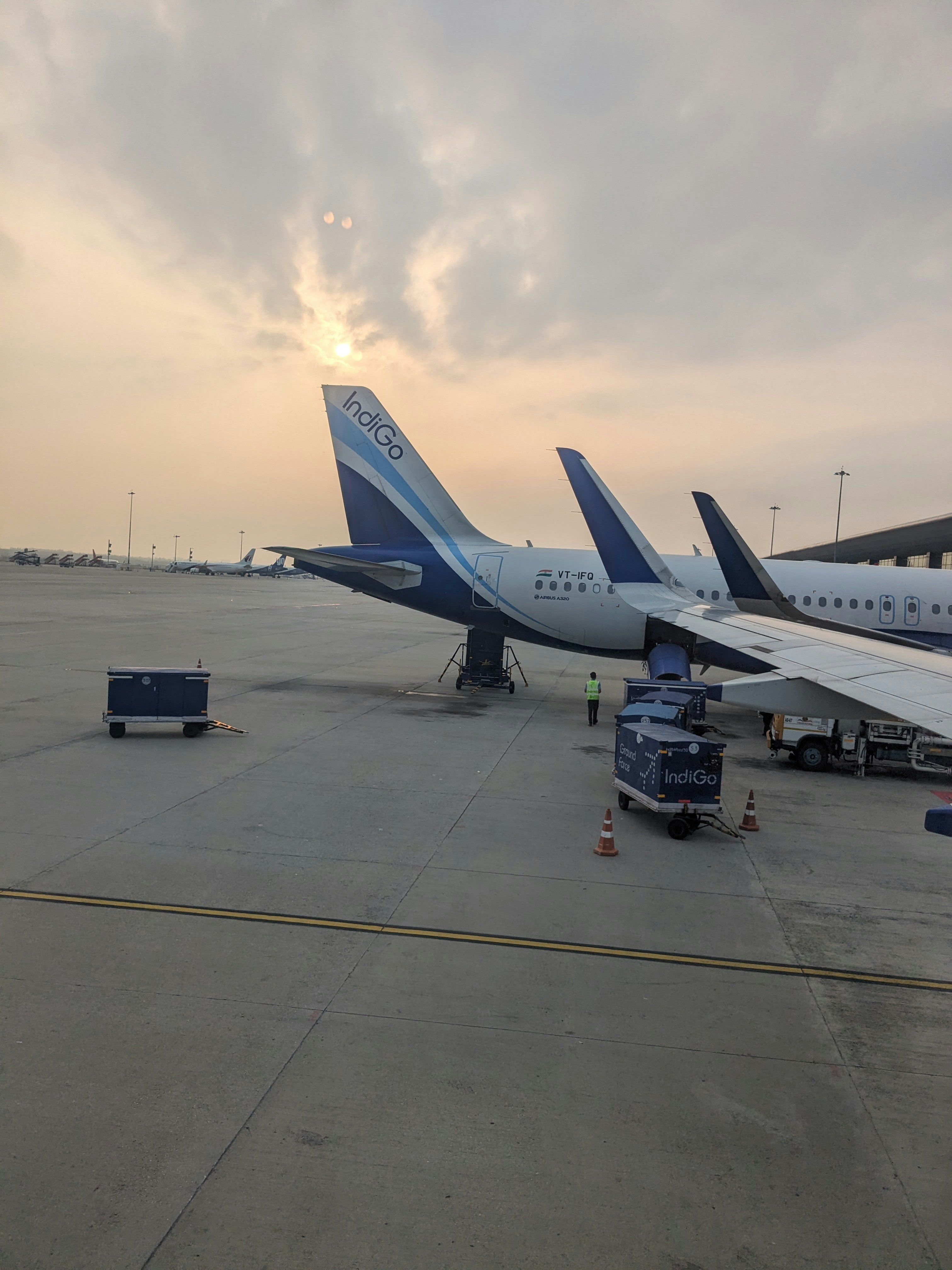 A couple of planes that are on a runway