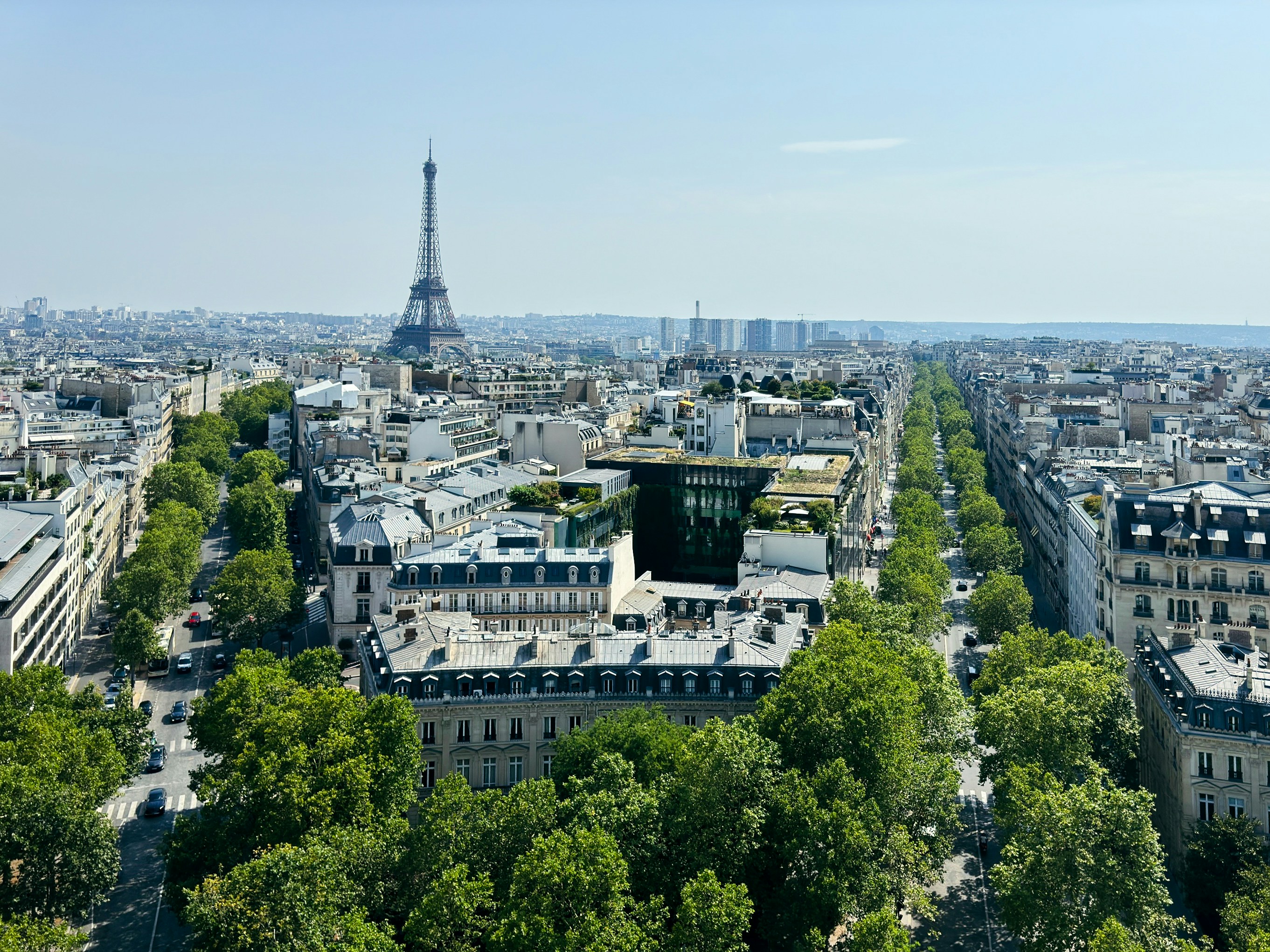 A view of the eiffel tower from the top of the eiffel