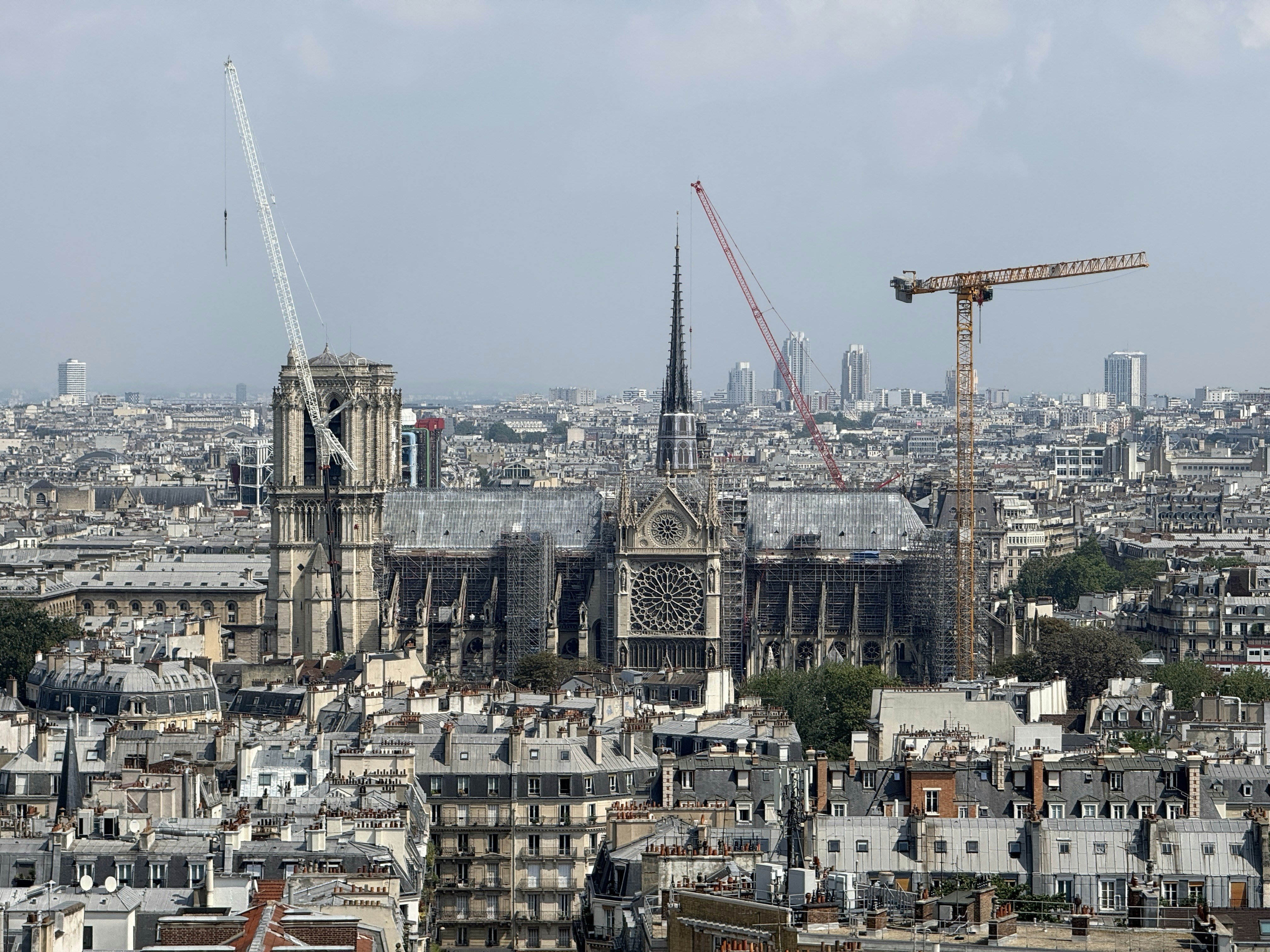 A view of the city of paris from the top of the eiffel tower