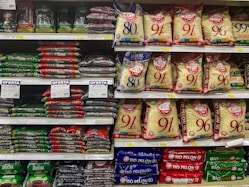 A grocery store filled with lots of food