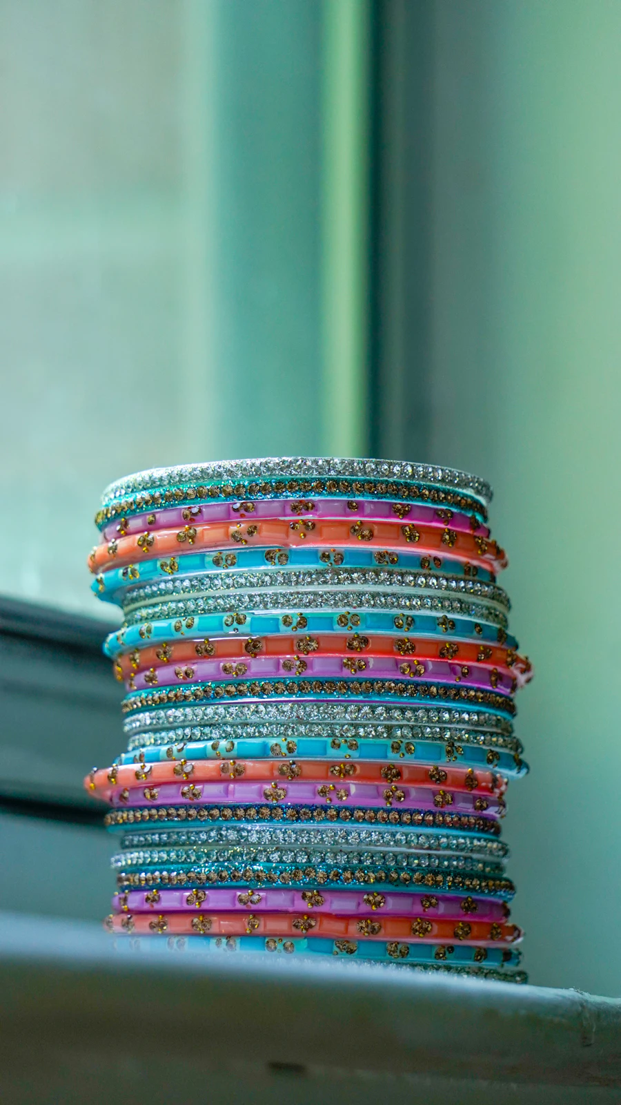 Stack of bracelets