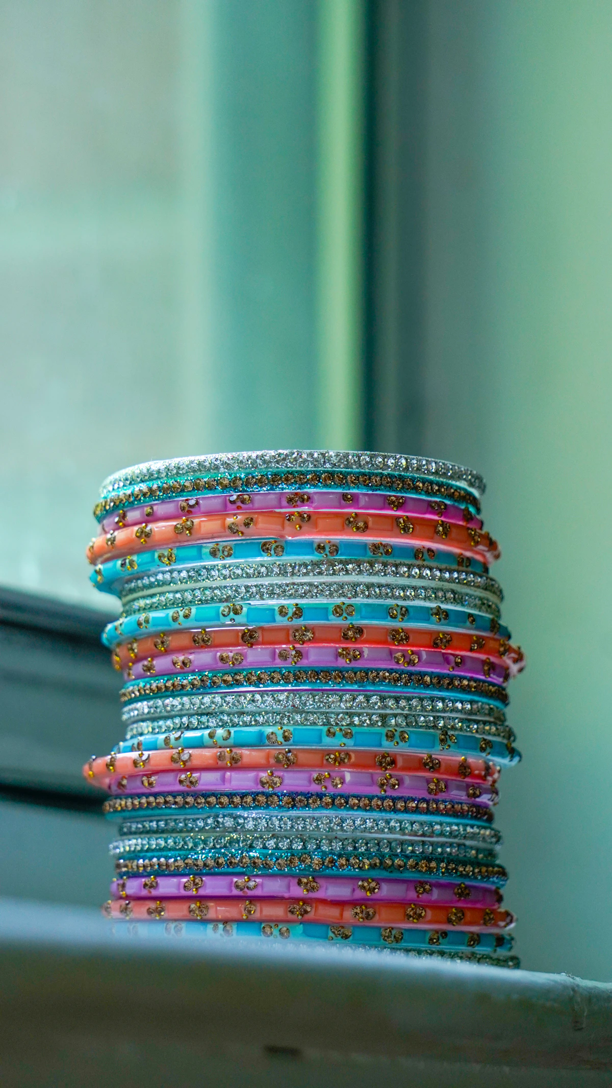 Velvet Glass Bangle Set (24 pcs)