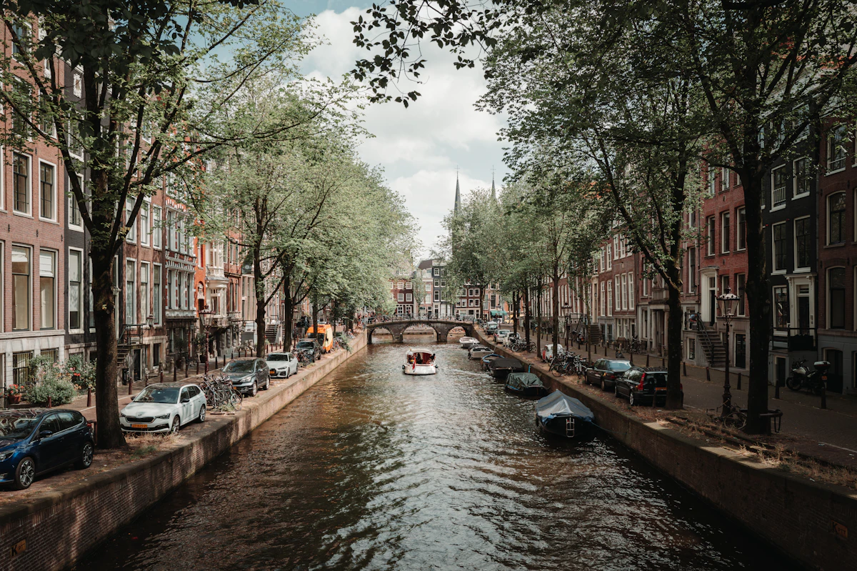 Amsterdam canals in the Netherlands