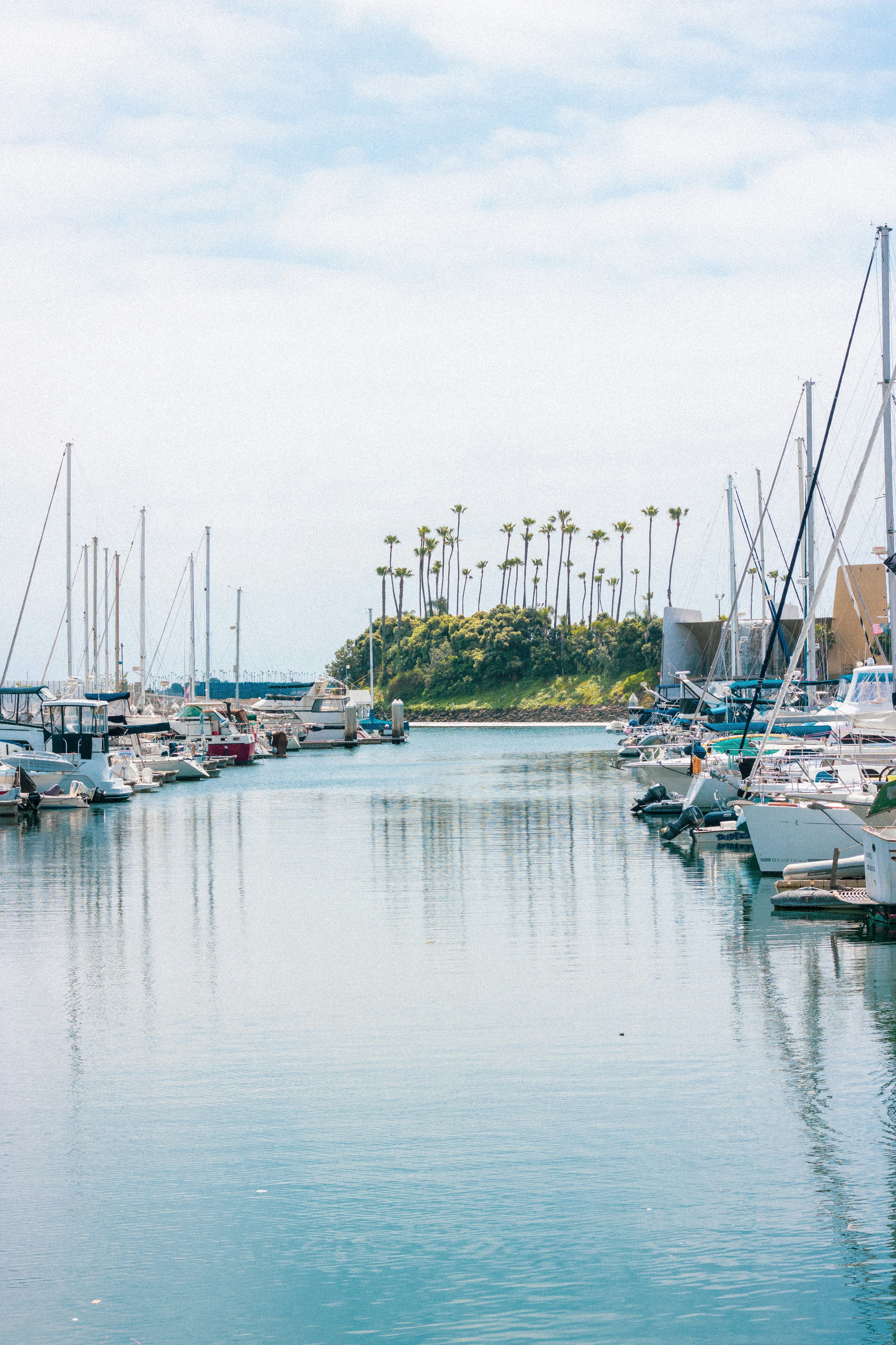 A harbor filled with lots of white boats