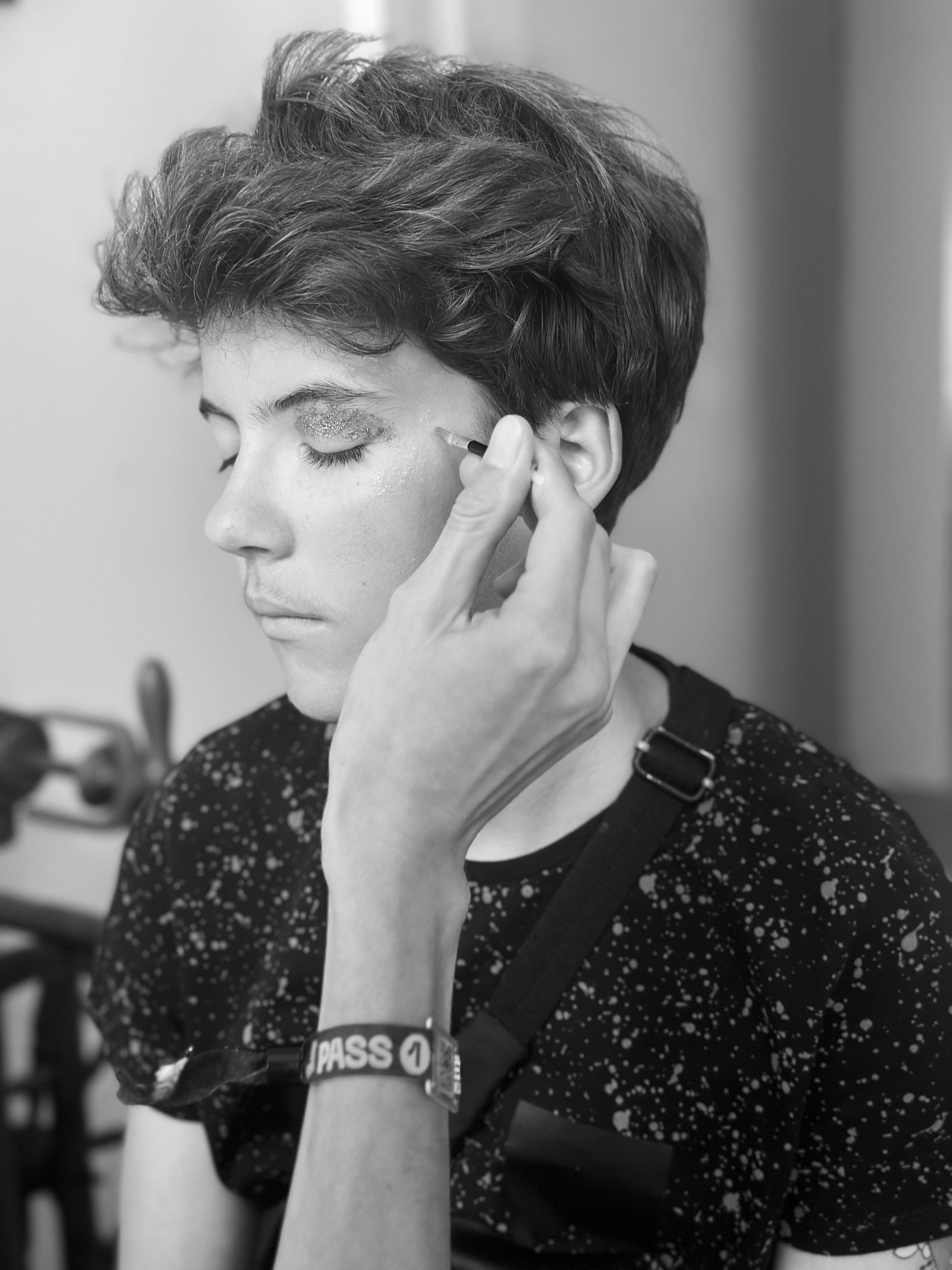 A woman holding a cell phone to her ear