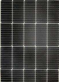 A black and white photo of a solar panel