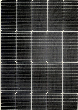 A black and white photo of a solar panel