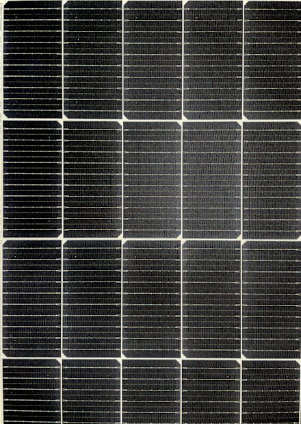 Black and white solar panel grid texture - Solaire energy identity