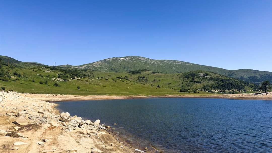 A large body of water surrounded by mountains, Belmeken dam/Bulgaria
