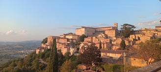 Vista panoramica raffigurante la cittadina di Todi