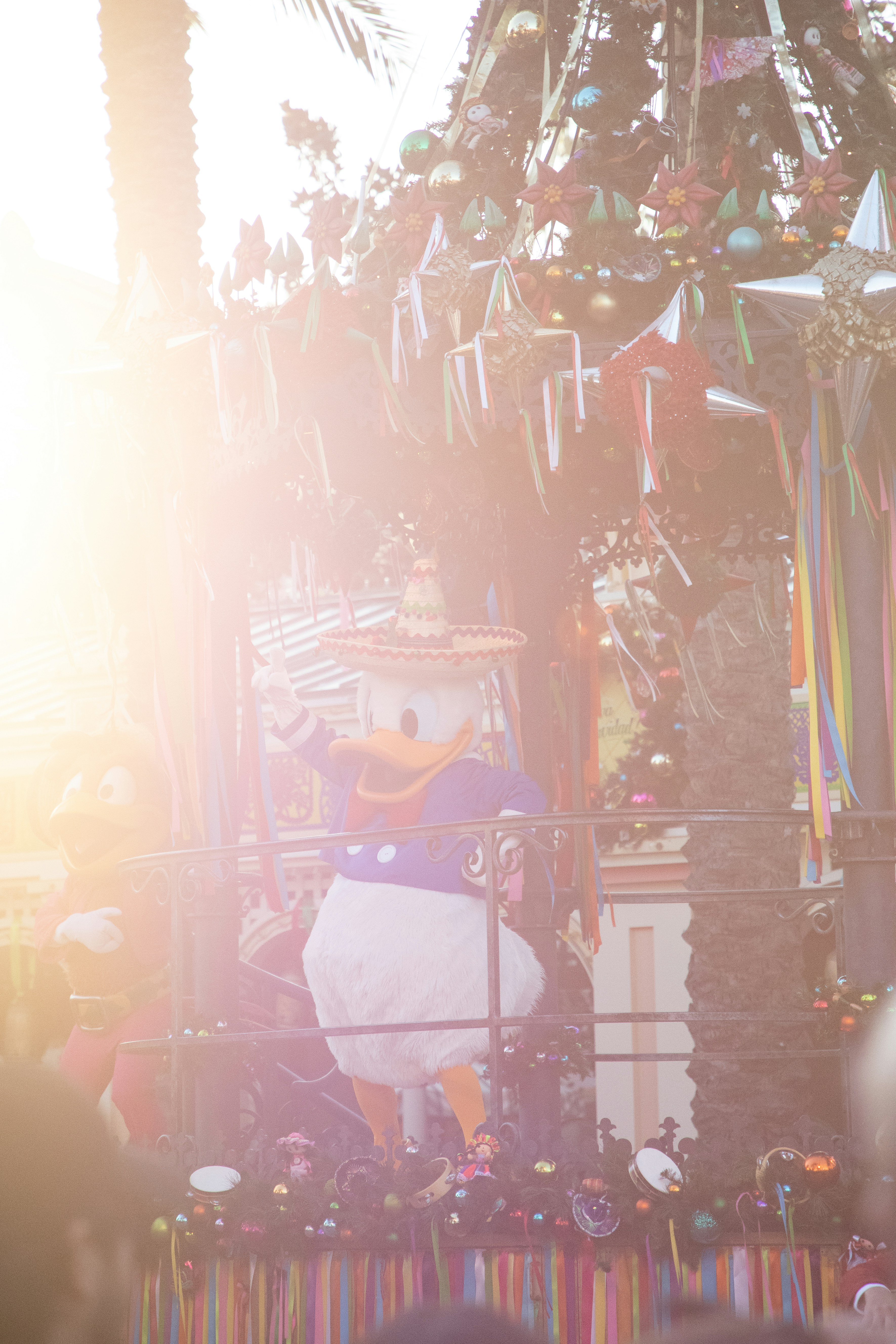 A person in a costume standing on a stage