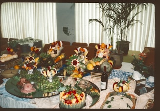 A group of stuffed animals sitting on top of a table