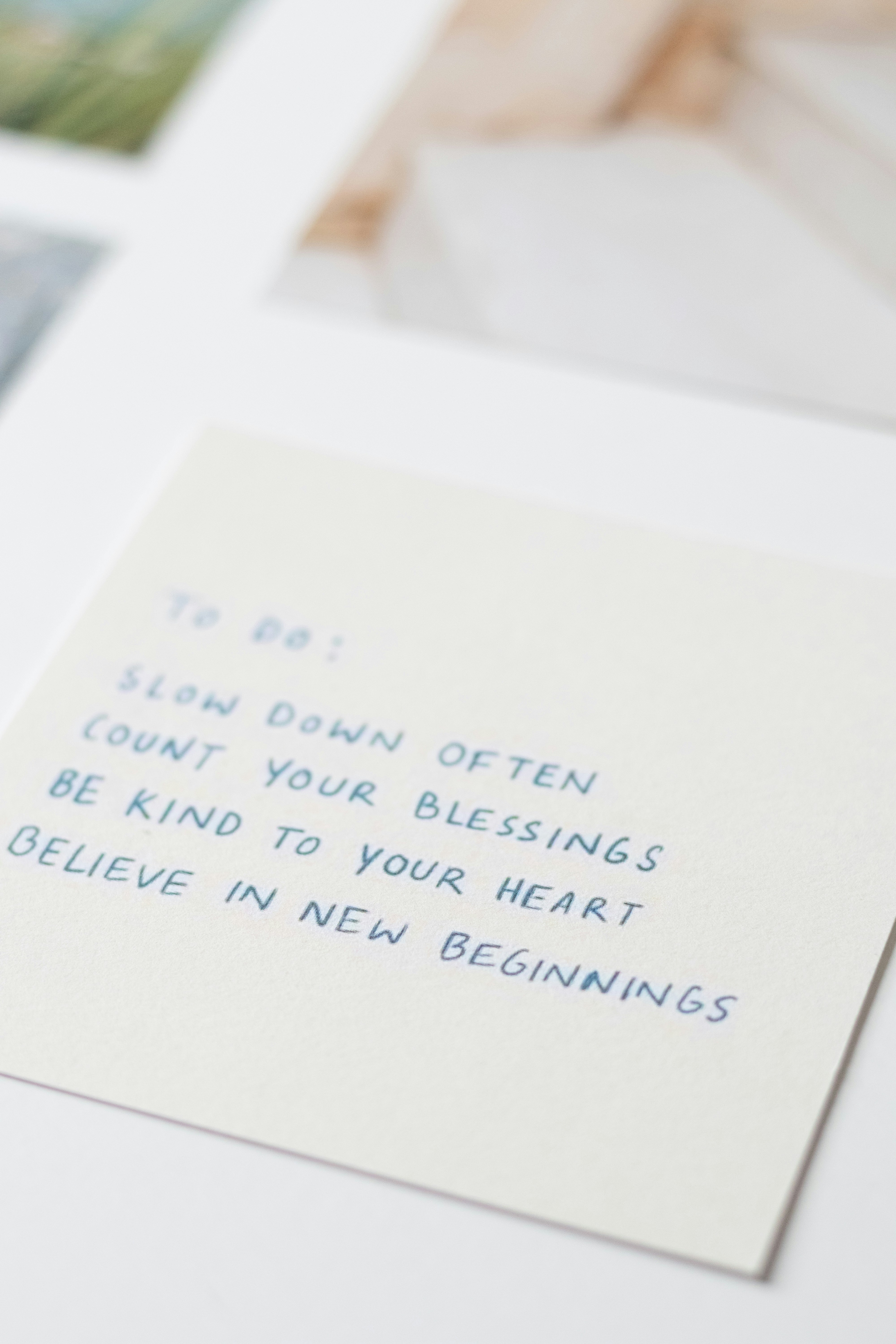 A close up of a piece of paper on a table