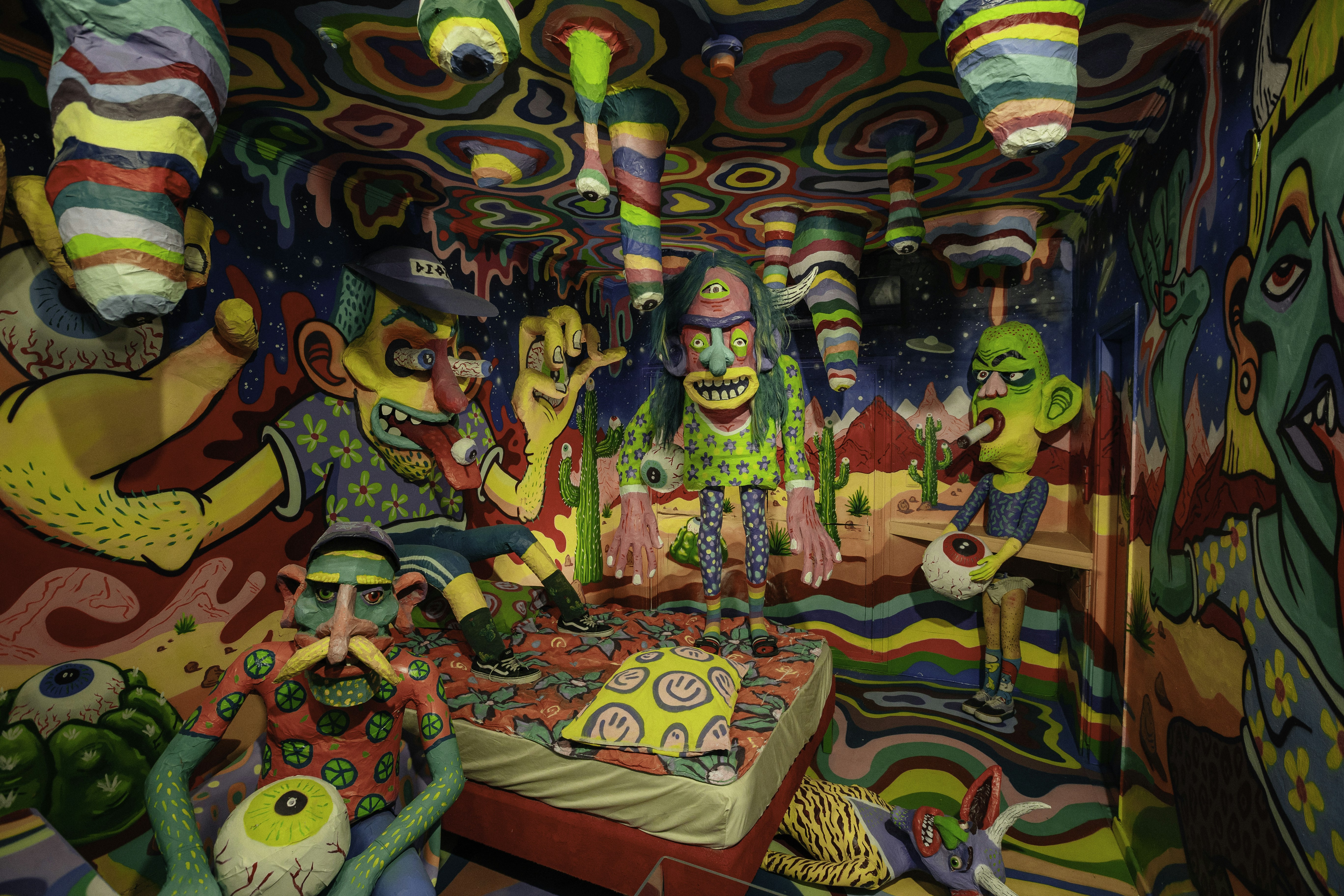 A room filled with lots of colorful decorations