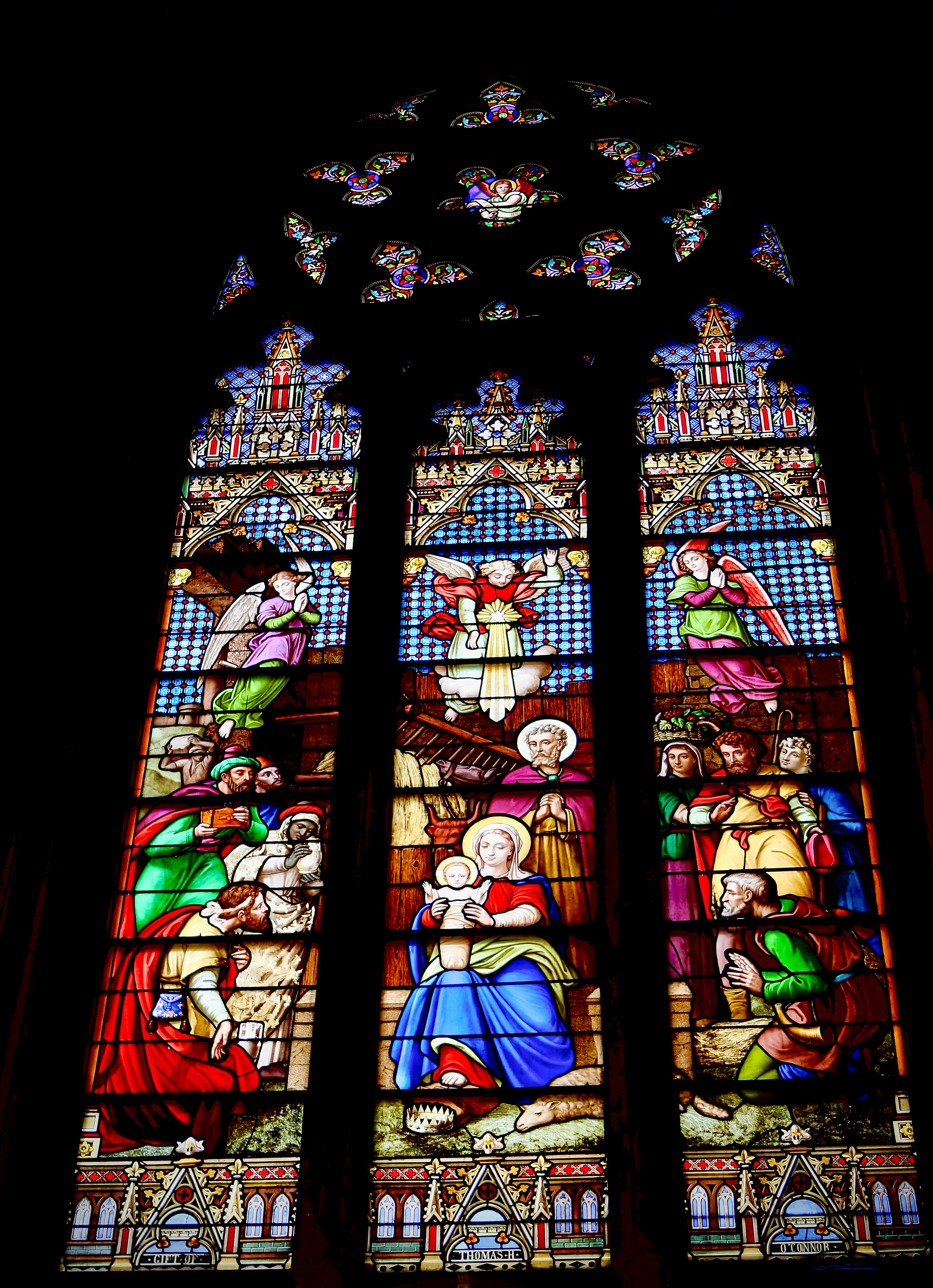 3日間のみ3万円引き 希少アンティーク 大型 ステンドグラス/教会