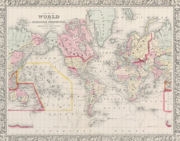 An antique world map showing political divisions, representing the region boundaries an AI workflow must not cross