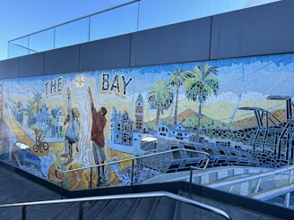 A mural on the side of a building