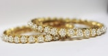 A couple of rings sitting on top of a table