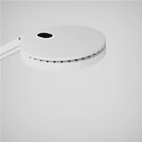A close up of a white object on a white surface