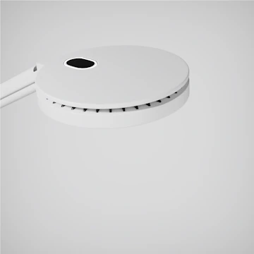 A close up of a white object on a white surface