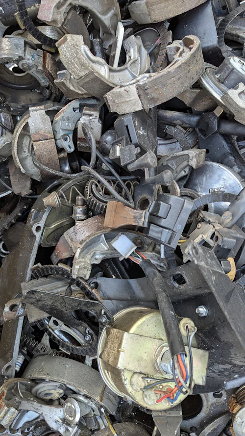 Stacked metal scrap