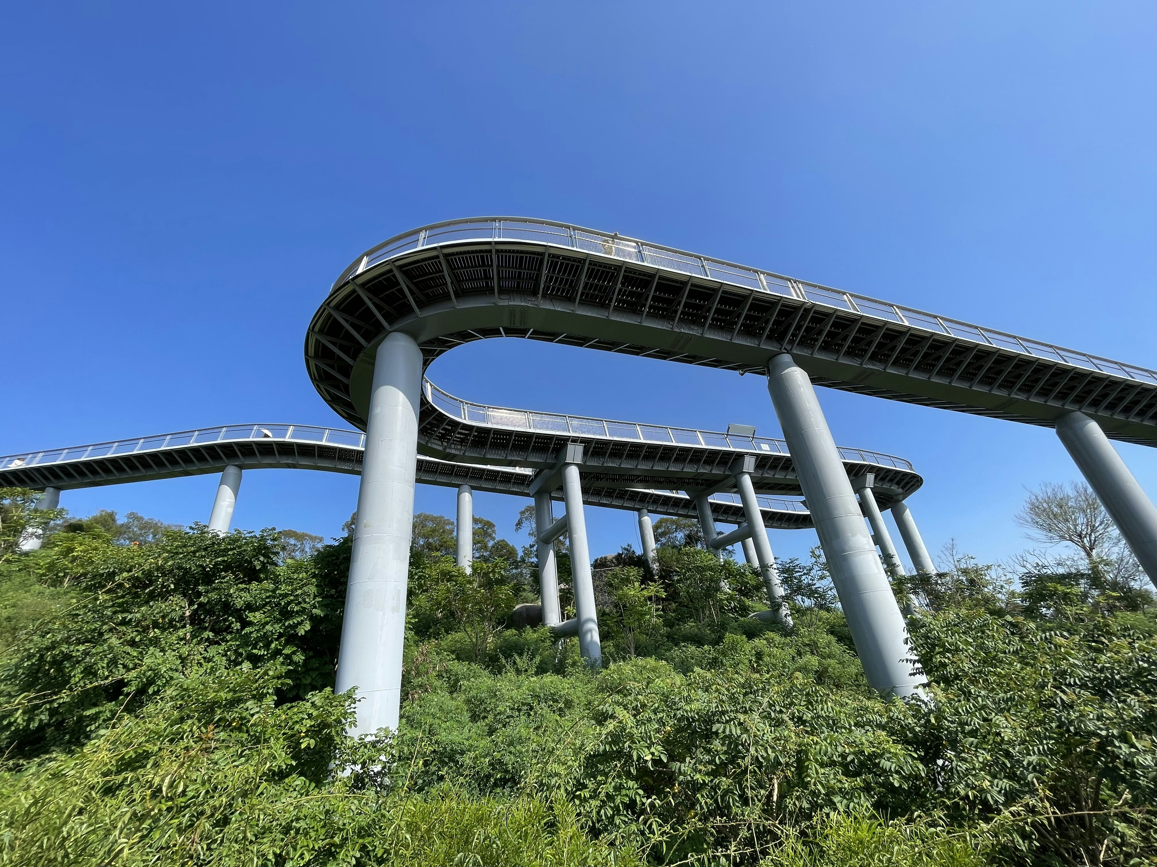 Bridge over hillside