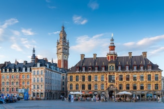 A large building with a clock tower on top of it