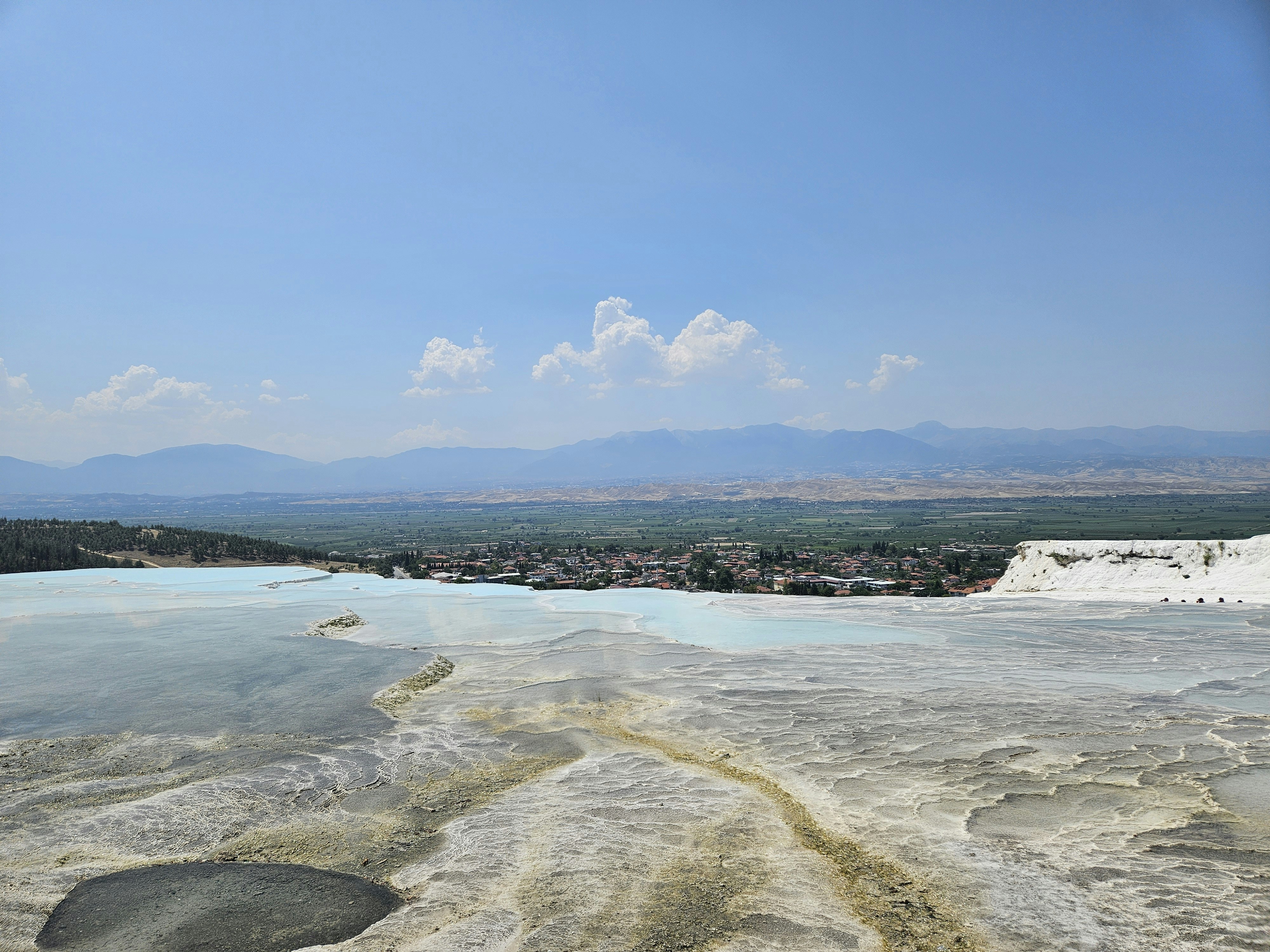 A large body of water surrounded by mountains