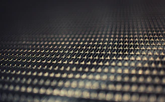 A close up view of a metal surface
