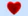 A red heart on a blue background