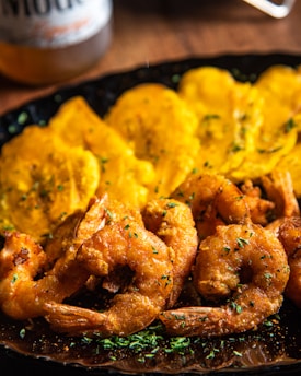 A close up of a plate of food on a table