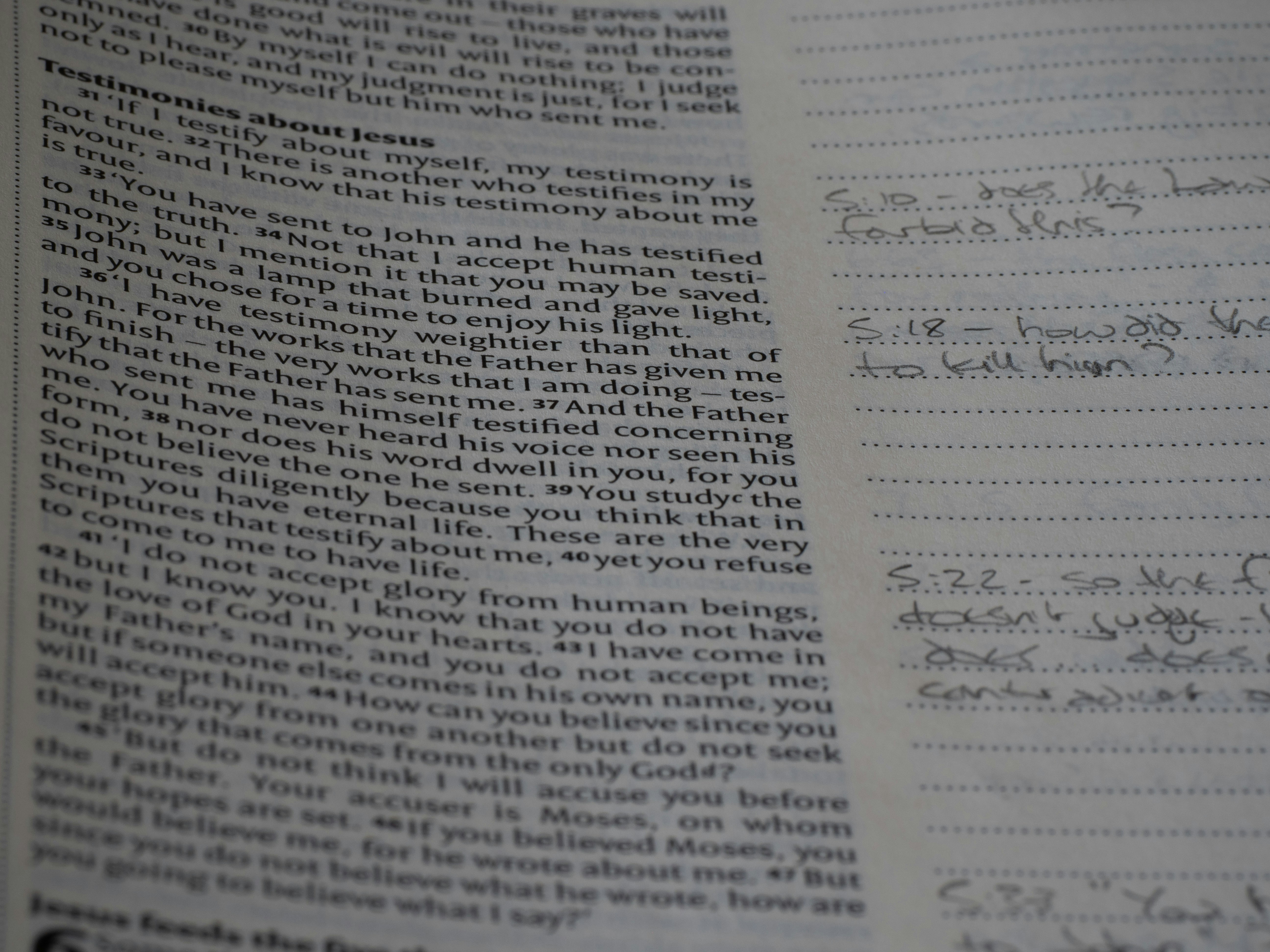 close up, bokeh, bible, new testament, christian, history, text, reading, bible study, devotions, christianity, scripture, Gospel of John, John, Gospel,