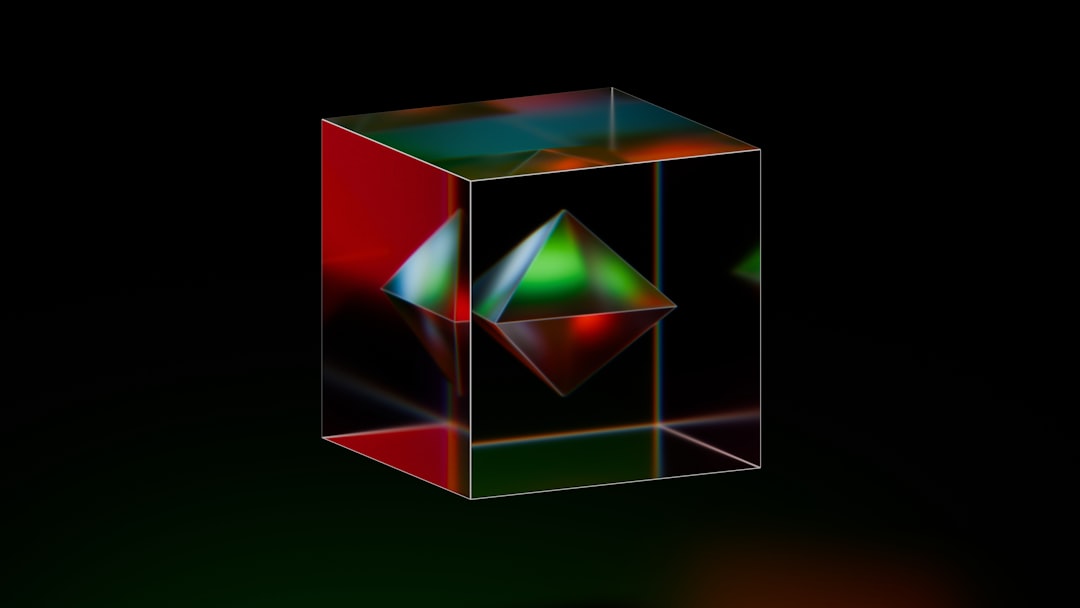 A picture of a cube in the dark, 3D BLOCK