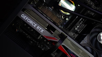 A close up of a computer motherboard
