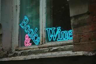 A window that has some writing on it