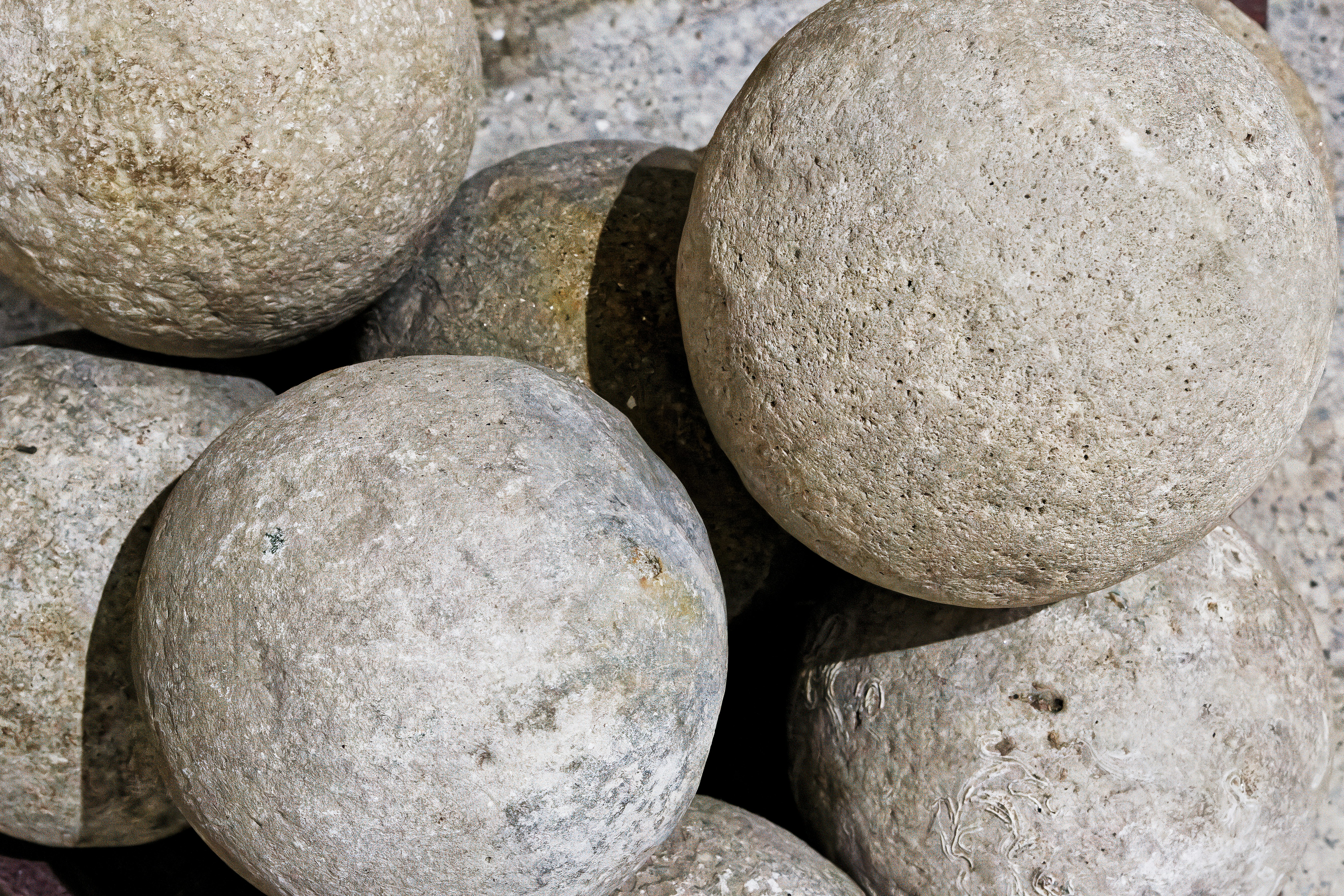 A pile of rocks sitting next to each other